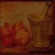 Pomegranates with mortar