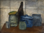 Still life with pans and match
