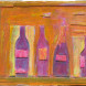 Lilac bottles with rose-colored labels