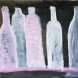 Fives bottles on a black background