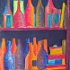 Orange bottles on a black background