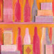 Bottles on an ocherish background